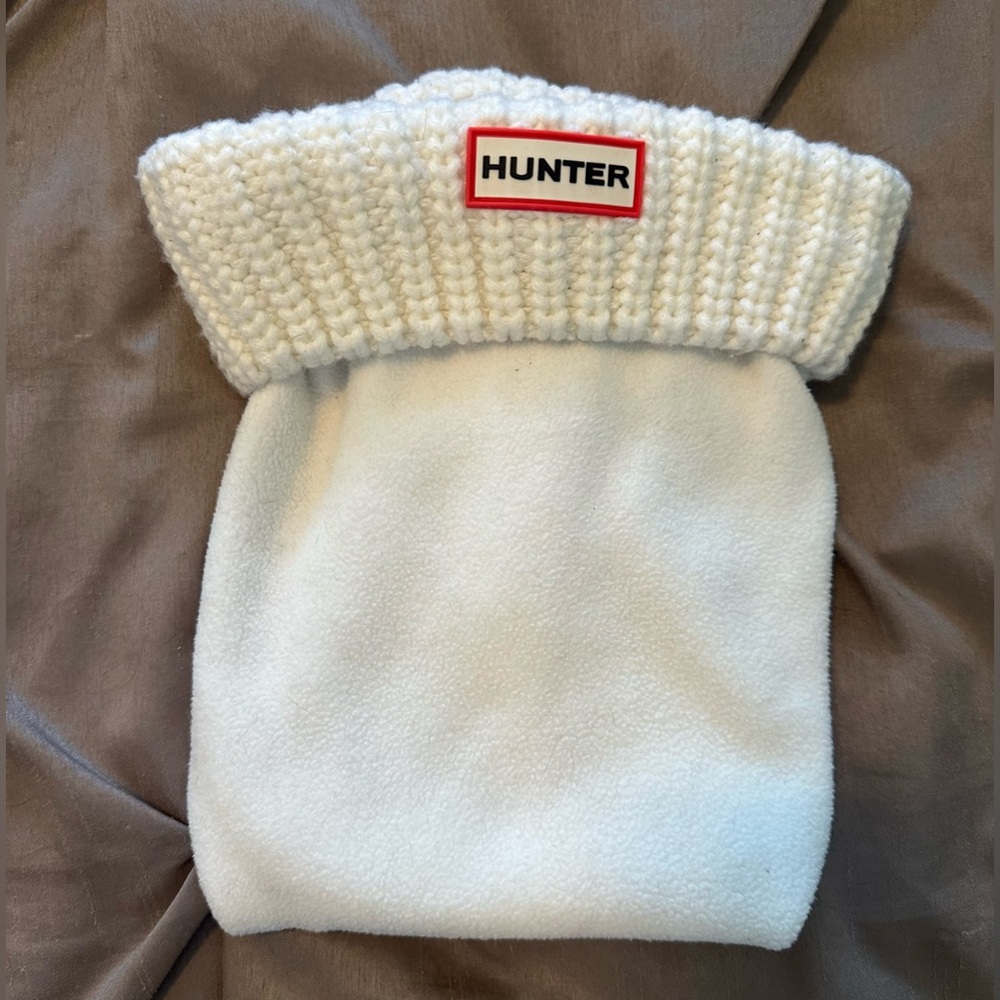 White Cardigan Hunter Rainboot Socks